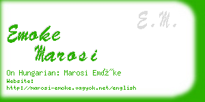 emoke marosi business card